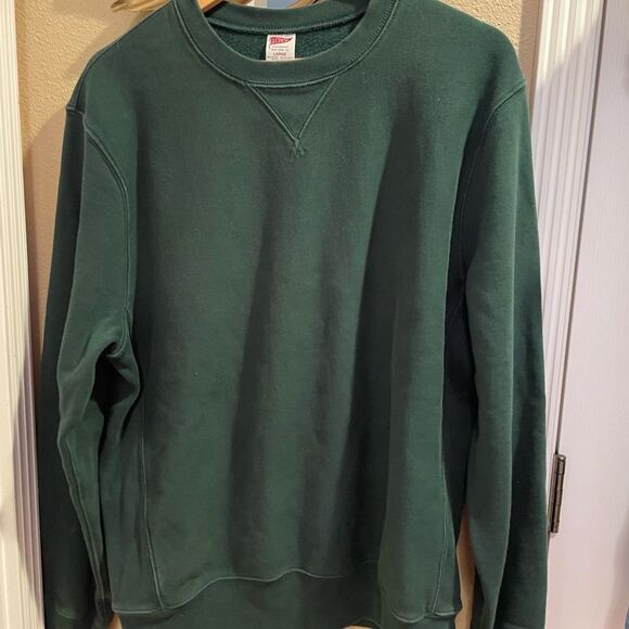Men’s J Crew Heritage Forest Green Crewneck Sweatshirt L - Picture 15 of 16